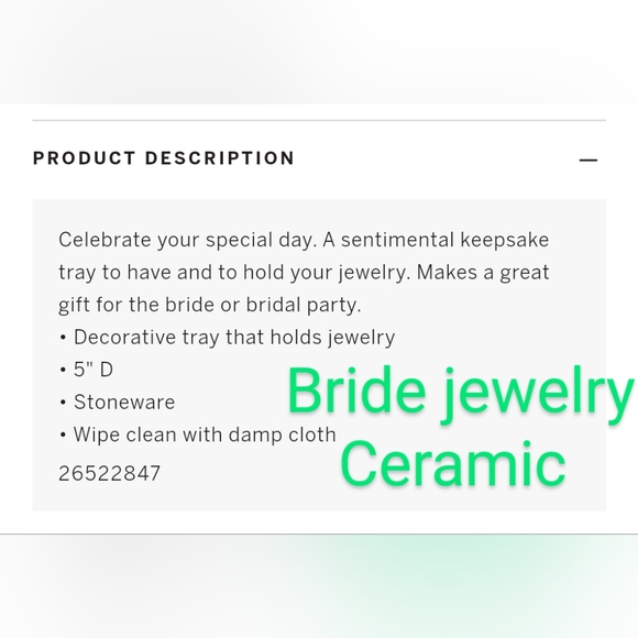 Nib luxury VS 2022 wedding jewelry porcelain gold tone rim - Picture 2 of 8